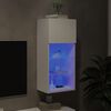 vidaXL Meuble TV avec lumi&egrave;res LED blanc 40,5x30x90 cm