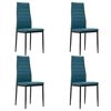 vidaXL Ensemble de salle &agrave; manger 5 pcs Similicuir Bleu marine