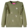 vidaXL Sweatshirt pour enfants kaki 116