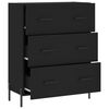 vidaXL Buffet noir 69,5x34x90 cm bois d'ing&eacute;nierie