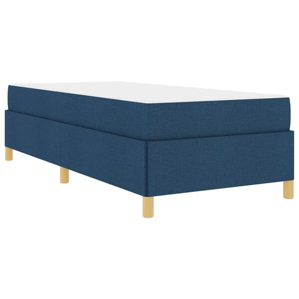 vidaXL Cadre de lit avec matelas Bleu 100 x 200 cm tissu