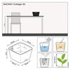 LECHUZA Jardini&egrave;re BACINO Cottage ALL-IN-ONE 30x30 cm blanc