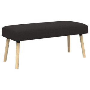 vidaXL banc Uni Noir 110 x 40 x 46 cm Boucl&eacute;