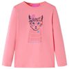 T-shirt enfants &agrave; manches longues rose 128