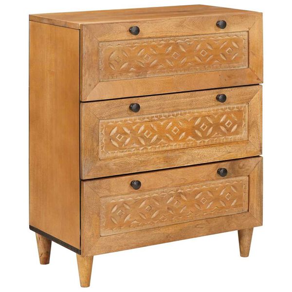 vidaXL Buffet 3 pcs Marron 60 x 33 x 75 cm bois de manguier massif