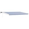 vidaXL Store r&eacute;tractable manuel avec LEDs Bleu et Blanc 5 x 3 m