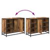 vidaXL Ensemble de mobilier de salle de bain 3 pcs Bois Ancien