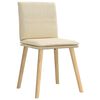 vidaXL Chaises à manger lot de 4 crème tissu