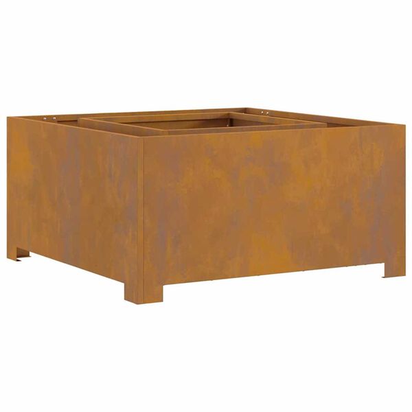vidaXL Braise Marron 80 x 80 x 40 cm Acier r&eacute;sistant aux intemp&eacute;ries