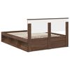 vidaXL Cadre de lit Ch&ecirc;ne brun 140 x 200 cm Bois d'ing&eacute;nierie