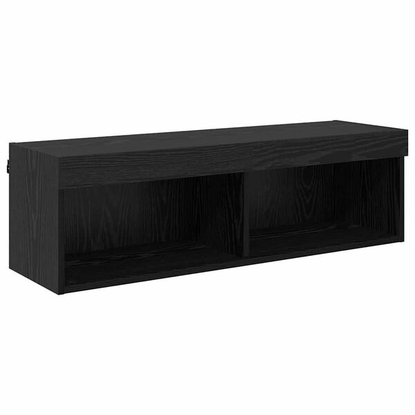 vidaXL Meuble TV mural Panama Ch&ecirc;ne noir 100 x 30 x 30 cm