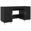 vidaXL Bureau Ch&ecirc;ne noir Bois d'ing&eacute;nierie 140 x 50 x 75 cm