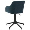 vidaXL Chaises pivotantes &agrave; manger lot de 4 bleu tissu