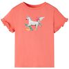 T-shirt enfants &agrave; manches courtes corail 116