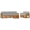 vidaXL Ensemble de canap&eacute;s d'ext&eacute;rieur 7 pcs Naturel et gris clair