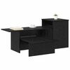 vidaXL Table console Ch&ecirc;ne noir 91,5 x 35 x 38,5 cm Bois d'ing&eacute;nierie