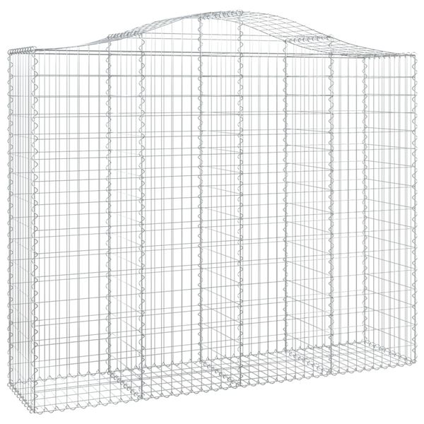 vidaXL Paniers &agrave; gabions arqu&eacute;s 14 pcs 200x50x160/180 cm Fer galvanis&eacute;
