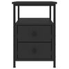 vidaXL Tables de chevet 2 pcs noir 34x35,5x50 cm bois d'ing&eacute;nierie