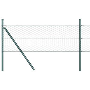 vidaXL Fixation au sol hexagonale 100 x 0,6 m Acier recouvert de PVC