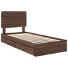 vidaXL Lit de Rangement Ch&ecirc;ne brun 90 x 190 cm Bois d'ing&eacute;nierie