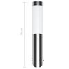 vidaXL Applique murale &eacute;tanche Acier inoxydable 60 W