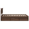 vidaXL Cadre de lit Ch&ecirc;ne brun 120 x 190 cm Pin massif