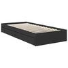 vidaXL Lit de Rangement avec tiroir Noir 90 x 190 cm Bois d'ing&eacute;nierie