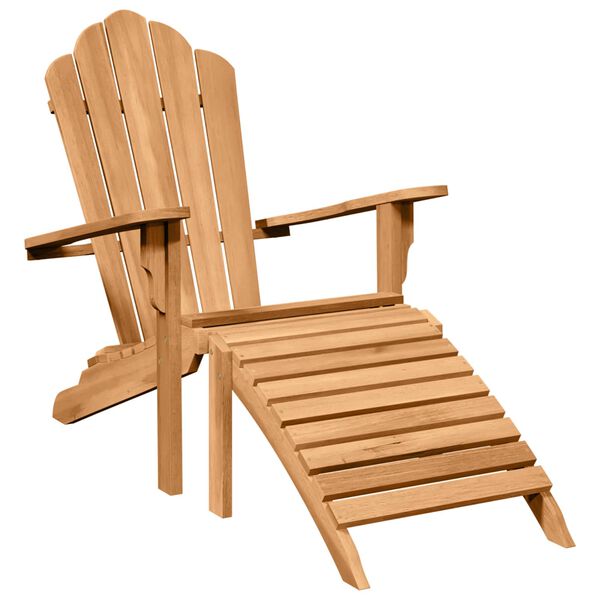 vidaXL Chaise Adirondack 2 pcs Marron 137 x 77 x 95 cm