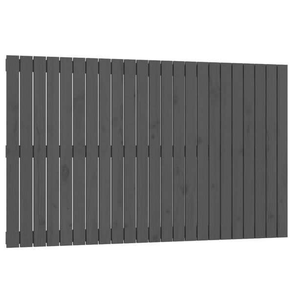 vidaXL T&ecirc;te de lit murale Gris 147x3x90 cm Bois massif de pin