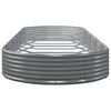 vidaXL Lit sur&eacute;lev&eacute; de jardin Acier galvanis&eacute; 450x140x36cm gris