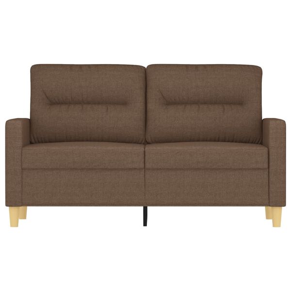 vidaXL Canap&eacute; &agrave; 2 places Marron 120 cm Tissu