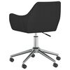 vidaXL Chaises pivotantes &agrave; manger lot de 2 Noir Tissu