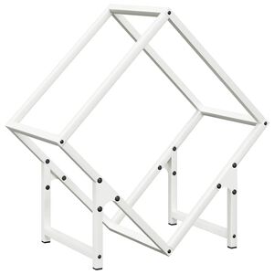 vidaXL Portant de bois chauffage blanc 50x25x50 cm