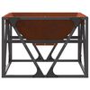 vidaXL Braise Marron 50 x 50 x 35 cm Acier patin&eacute;