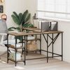 vidaXL Bureau Ch&ecirc;ne artisanal 139 x 139 x 75 cm Bois d'ing&eacute;nierie