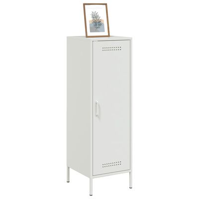 vidaXL Buffet haut blanc 36x39x113 cm acier