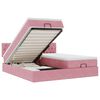 vidaXL Cadre de lit ottoman avec matelas rose 180x200 cm velours