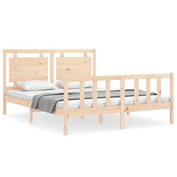 vidaXL Cadre de lit sans matelas bois de pin massif