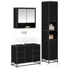 vidaXL Ensemble de mobilier de salle de bain 3 pcs Ch&ecirc;ne noir