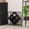 vidaXL &Eacute;tag&egrave;re &agrave; vin Ch&ecirc;ne noir 51 x 18 x 52,5 cm Bois d'ing&eacute;nierie