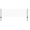 vidaXL Cl&ocirc;ture Euro avec poteau 50 x 0,6 m Acier recouvert de PVC Vert