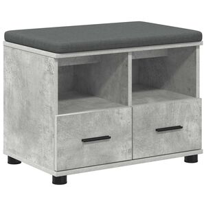 vidaXL Banc d'entr&eacute;e Gris B&eacute;ton 60 x 38 x 46 cm