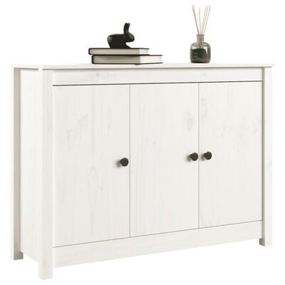 vidaXL Buffet Blanc 100x35x74 cm Bois massif de pin