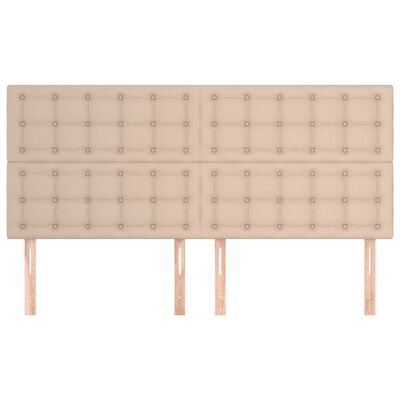 vidaXL Têtes de lit 4 pcs Cappuccino 80x5x78/88 cm Similicuir