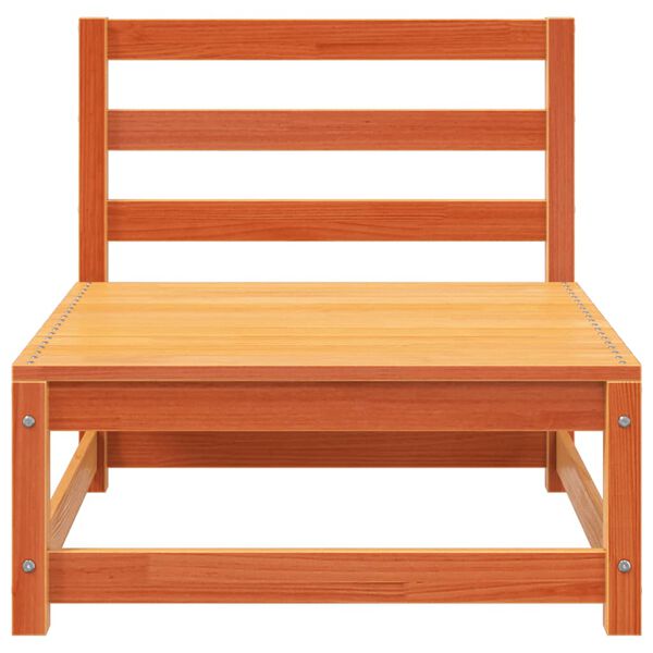 vidaXL Canap&eacute; de jardin sans accoudoirs cire marron bois de pin massif