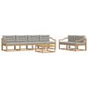 vidaXL Ensemble de canap&eacute;s d'ext&eacute;rieur 6 pc Blanc et gris clair