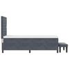 vidaXL Lit &agrave; ressorts avec matelas Gris fonc&eacute; 90 x 190 cm Velours
