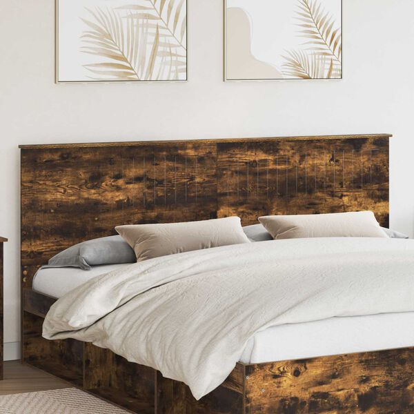 vidaXL T&ecirc;te de lit Ch&ecirc;ne fum&eacute; 200 cm Bois d'ing&eacute;nierie