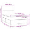 vidaXL Sommier &agrave; lattes de lit matelas cappuccino 120x190cm similicuir