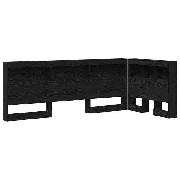 vidaXL T&ecirc;te de lit de rangement Ch&ecirc;ne noir 90 cm Bois d'ing&eacute;nierie